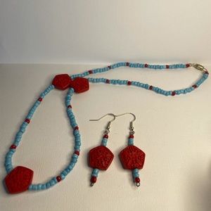 Hand-crafted Necklace and Earrings